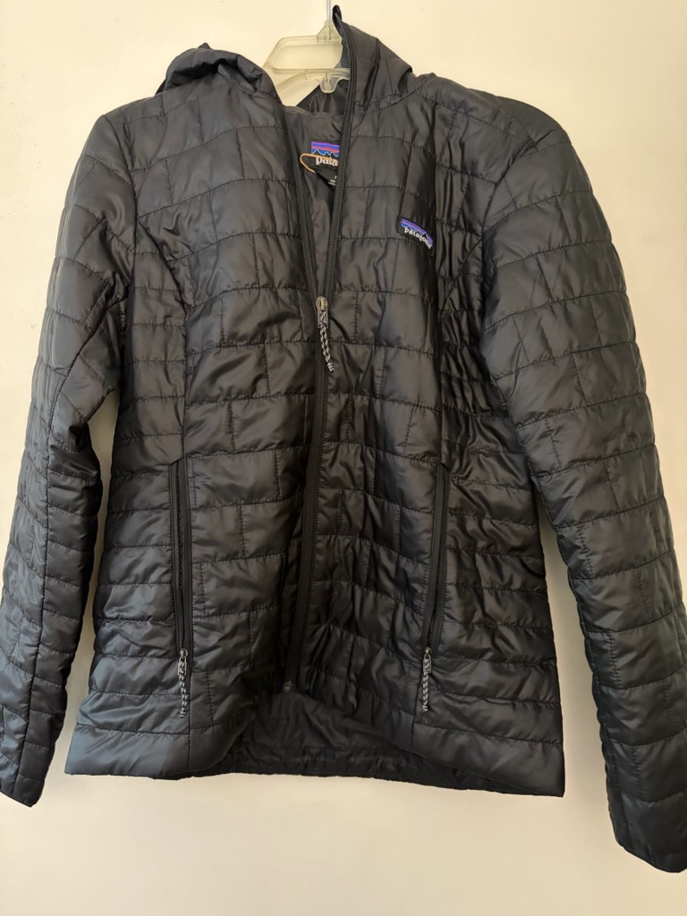 Patagonia Women's Nano Puff Hooded Jacket — Black
